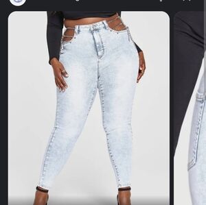 Fashion to Figure High Rise Chain Skinny Jeans